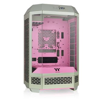 Thermaltake CA-1Y4-00SJWN-00 The Tower 300 Tempered Glass mATX Case Matcha Plum Edition