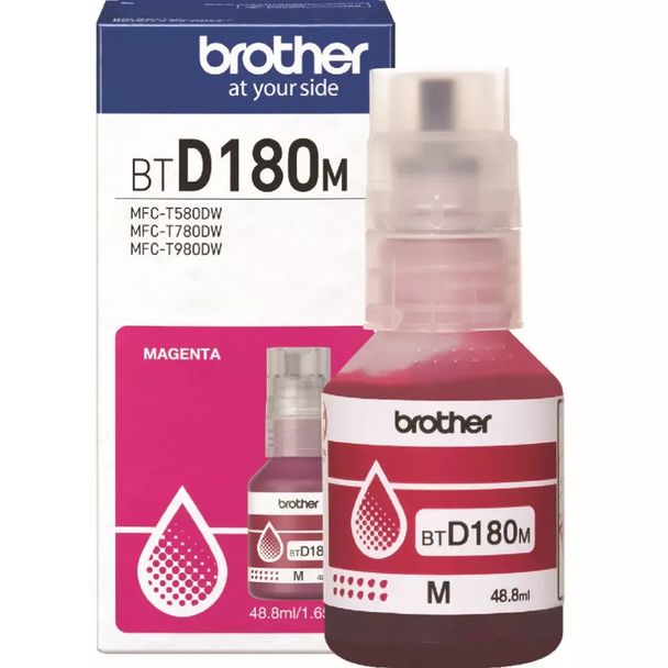 Brother BTD-180M High-Yield Colour Ink Bottle Magenta