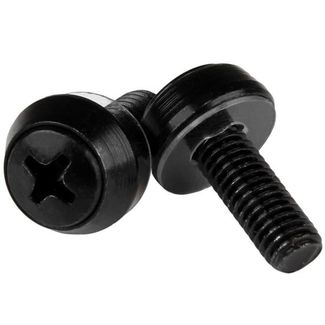 StarTech CABSCREWSM6B 50 Pack of M6 Mounting Screws - M6 x12mm Screws - Black