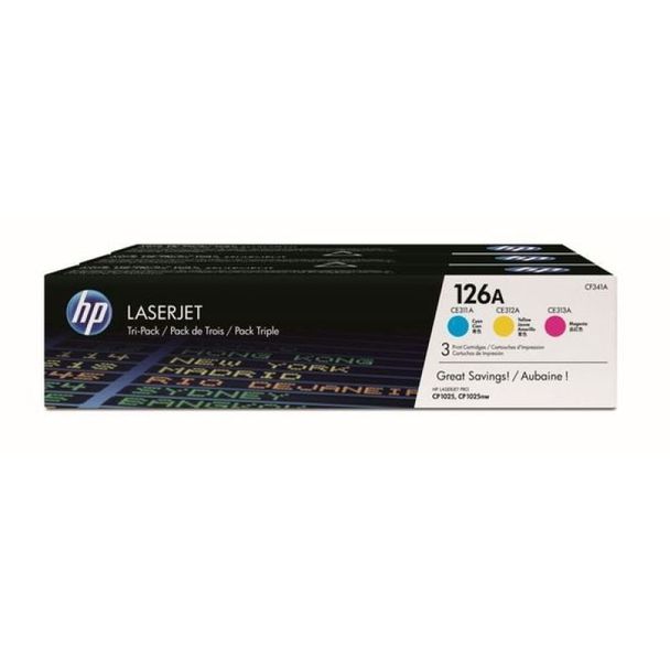 HP CF341A 126A CYM TRI-PACK LJ CARTRIDGE