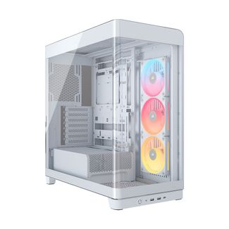 Corsair CC-9011317-WW FRAME 4500X LX-R RGB LINK Panoramic Glass Mid-Tower E-ATX Case White