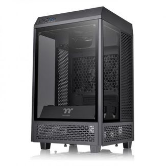 Thermaltake CA-1R3-00S1WN-00 The Tower 100 Tempered Glass Mini Tower Black Edition