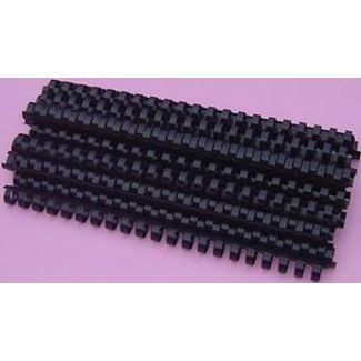 Plastic 35mm Binding Ring Coil 21 Loop Pack of 50 - Black