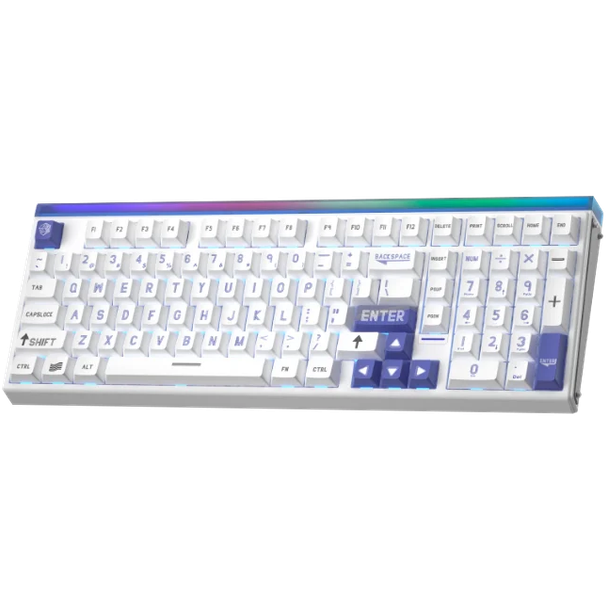 AULA HERO99-WB-V HERO 99 Magnetic E-Sports Gaming Keyboard White+Blue Keycaps Wing Chun Magnetic Switch