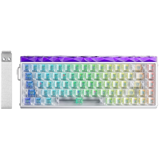 AULA HERO68-WT-S HERO 68 Wired Magnetic Switch 8K Returns RGB Keyboard White Frosted Translucent Edge-Lit Keycaps