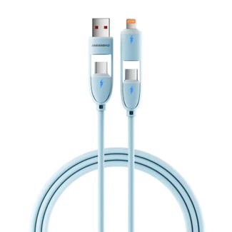 Rockrose RRCS24ACCL Hercules Quad-Core 60W Max Silicone 4-in-1 Fast Charging Cable
