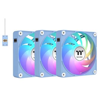 Thermaltake CL-F196-PL12BU-A CT120 120mm EX ARGB Magnetic Quick Connect PWM Fans Blue 3-Pack