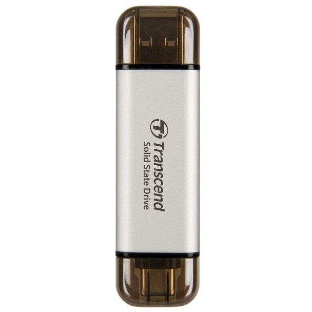 Transcend TS2TESD310S ESD310 2TB USB-A/C Portable SSD Silver