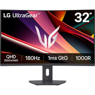 LG UltraGear 32G600A-B 31.5" QHD 180Hz HDR10 VA Curved Gaming Monitor