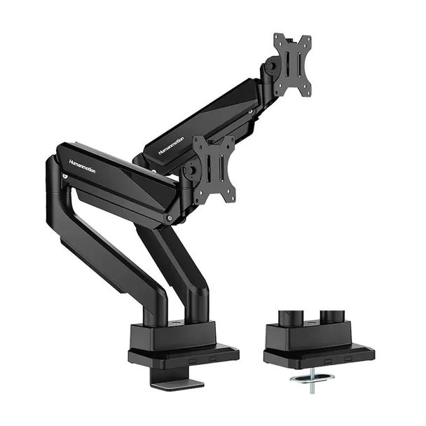 Humanmotion T9-2B Dual Screen Heavy Duty Epic Monitor Arm for up to 17"-35" Matte Black