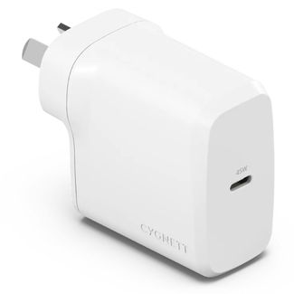 Cygnett CY4738PDWCH 45W PowerPlus USB-C PD GaN Fast Wall Charger White