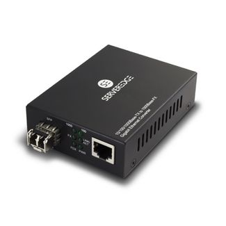 Serveredge SED-1000MLC(550m) Multi Mode Duplex Media Converter - 10/100/1000 SFP Type LC Connector -550m