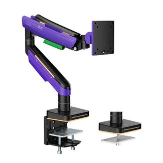 Humanmotion T18-1X T18 Single Screen Heavy Duty Monitor Arm for up to 17"-49" Matte Black & Dark Purple