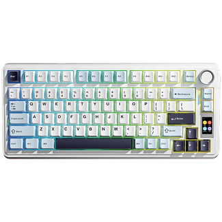 AULA S75Pro-GB-S S75 PRO Wireless Tri-Mode Gasket RGB Mechanical Keyboard Glacier Blue