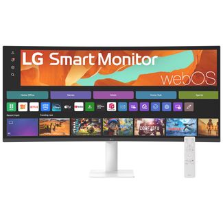 LG 34U601SA-W 34" UWQHD 100Hz HDR10 Smart Ultrawide Curved Monitor with WebOS