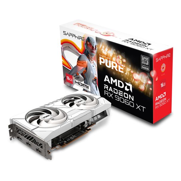 Sapphire 11350-02-20G PURE Radeon RX 9060 XT Gaming OC 16GB Graphics Card