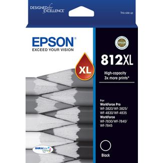 EPSON C13T05E192 812XL - High Capacity Capacity DURABrite Black Ink Cartridge