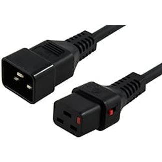 IEC Lock IECL-29-010 1m IEC LOCK Power Cable IEC-C20(M) to IEC-C19(F) Black
