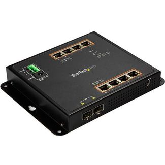 StarTech IES101GP2SFW GbE Switch - 8-Port PoE+ plus 2 SFP Pts
