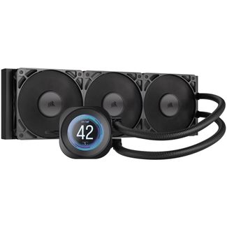 Corsair CW-9061033-WW NAUTILUS 360 RS LCD 360mm AiO Liquid CPU Cooler Black