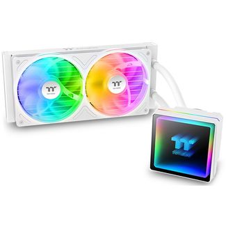 Thermaltake CL-W467-PL12SW-A TH240 V3 240mm ARGB AIO Liquid CPU Cooler Snow Edition