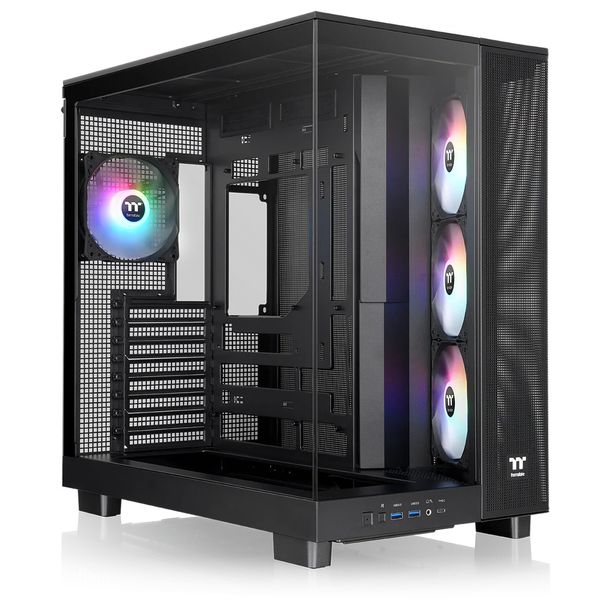Thermaltake CA-11E-00M1WN-00 View 380 XL Tempered Glass ARGB ATX Mid Tower Case Black Edition