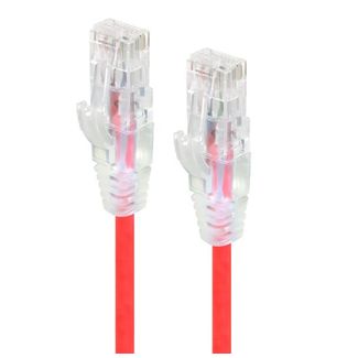 Alogic C6S-0.30RED 0.30m Red Ultra Slim Cat6 Network Cable UTP 28AWG