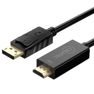 Cruxtec DHFD60H-02-BK Displayport Male to HDMI Male Cable 2m Black -1080p@60Hz
