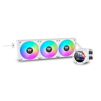 Thermaltake CL-W426-PL12SW-A TH360 V2 Ultra EX ARGB Magnetic Connect with 2.1" LCD Display AIO Liquid CPU Cooler Snow Edition