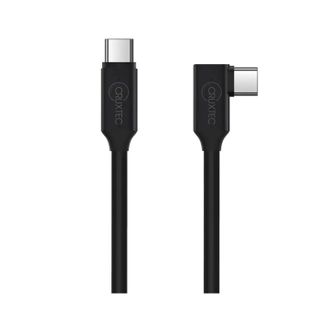 Cruxtec VSC-05-BK 5m Optical fiber USB-C to USB-C 90 degree angle VR Cable