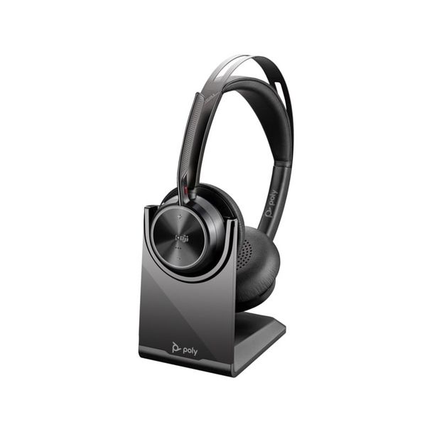 Poly 9T9J6AA HP Poly Voyager Focus 2 MS ANC Stereo Bluetooth Headset (Stand & USB-C Dongle)