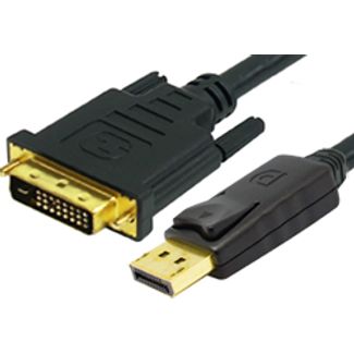 Comsol DP-DVI-MM-01 1M DisplayPort Male to Single Link DVI-D Male Cable