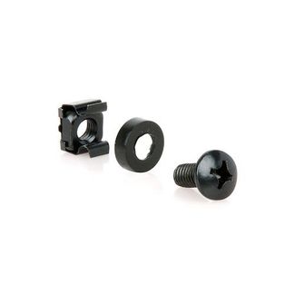 Serveredge CB-1P-BK-100 Heavy Duty M6 Cage Nuts Washer & Screw Set: Pack of 100 Black