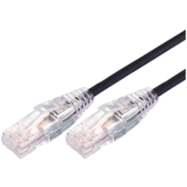 Comsol UTP-.5-C6A-UT-BLK 0.5m RJ45 Cat 6A Ultra Thin Patch Cable - Black