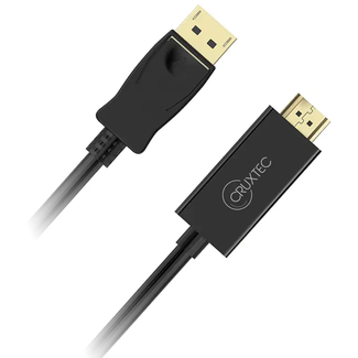 Cruxtec DH4K30H-05-BK DisplayPort Male to HDMI Male 4K Cable 5m Black
