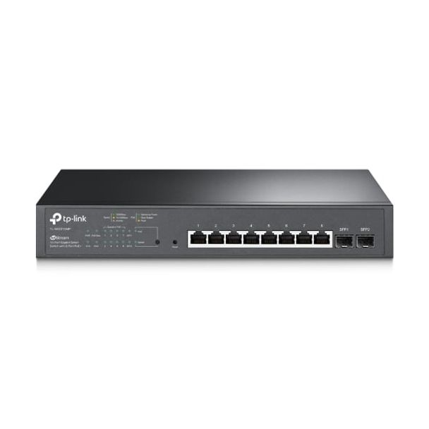 TP-Link TL-SG2210MP 10-Port Gigabit Smart Switch with 8-Port PoE+ 1xFan 14.9Mpps Support Omada SDN 802.1p CoS/DSCP QOS IGMP Snoop Rack Mountable