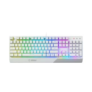 MSI Vigor GK30 US White RGB Gaming Mechanical Keyboard Plunger Switches