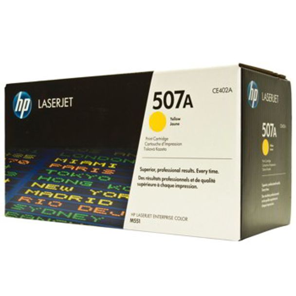 HP 507A Yellow Original LaserJet Toner Cartridge CE402A