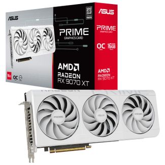 ASUS PRIME-RX9070XT-O16G-WHITE Prime Radeon RX 9070 XT 16GB GDDR6 OC White Edition Graphics Card