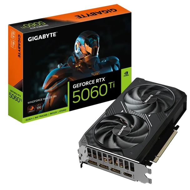 Gigabyte GV-N506TWF2MAX OC-8GD GeForce RTX 5060 Ti WINDFORCE MAX OC 8GB GDDR7 Graphics Card