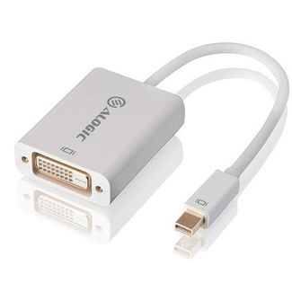 Alogic MDP-DVI-AIC Premium 15cm Mini DisplayPort to DVI Adapter White - Male to Female