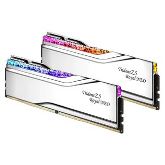 G.Skill F5-6000J2836G16GX2-TR5NS Trident Z5 Royal Neo RGB 32GB (2x 16GB) DDR5 6000MHz CL28 AMD Desktop Memory Silver