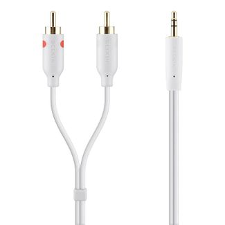Belkin F3Y116BT2M 2M 3.5MM to RCA Stereo Cable for Mobile Devices Black