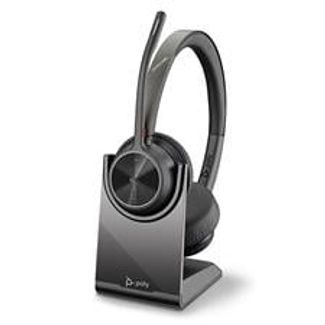 Poly 77Z32AA Voyager 4320 MS Stereo Bluetooth Business Headset with Stand & USB-C Dongle