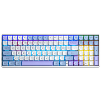 AULA S100Pro-WP-R S100Pro Tri-mode Mechanical Keyboard White+Purple Keycaps Red switch