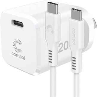 Comsol CCK01F1 20W USB-C Wall Charger + 1.2m USB-C to USB-C Cable