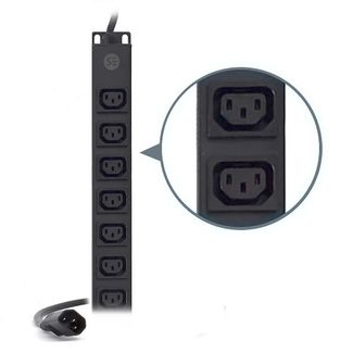 Serveredge SEDG-15PB-C13 0RU Basic 2m 15 Port PDU (15) IEC C13 Output (1) IEC C14  Input 10A 240V- Metal Case 