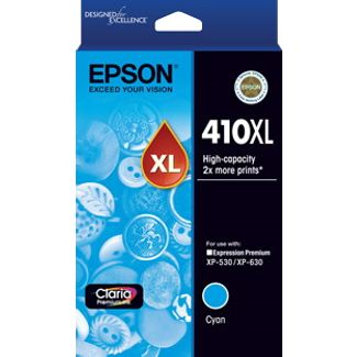 Epson C13T340292 410XL High Capacity Claria Premium - Cyan Ink Cartridge ( XP-530, XP-630)