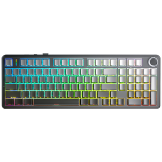 AULA F99pro-GG-N F99 PRO Customizable Tri-Mode Gasket Mechanical Wireless Keyboard Gradient Grey