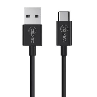 Cruxtec ATC-3A-2MBK 2m USB-A to USB-C Cable for Syncing & Charging 60W